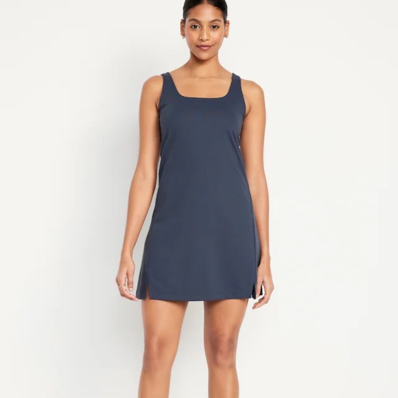 NWT OLD NAVY PowerSoft Sleeveless Dress Color: Dusk Navy - Picture 1 of 7